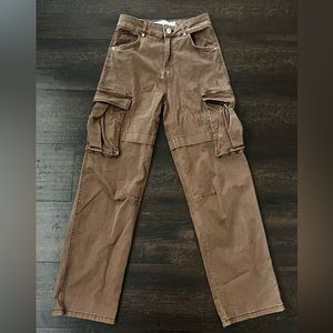 Bershka Brown Cargo Pants size 00